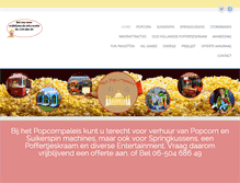 Tablet Screenshot of hetpopcornpaleis.nl